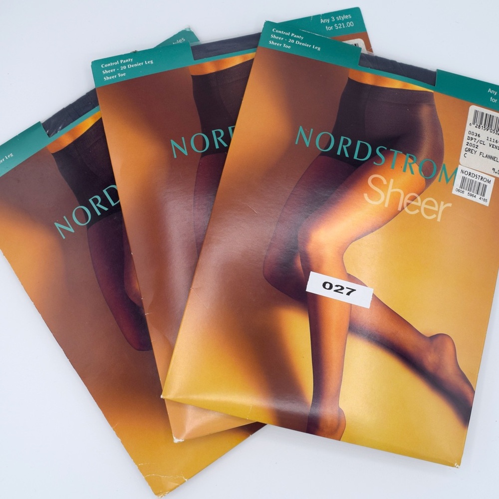 #27. Nordstrom sheer hosiery. Grey flannel Size c